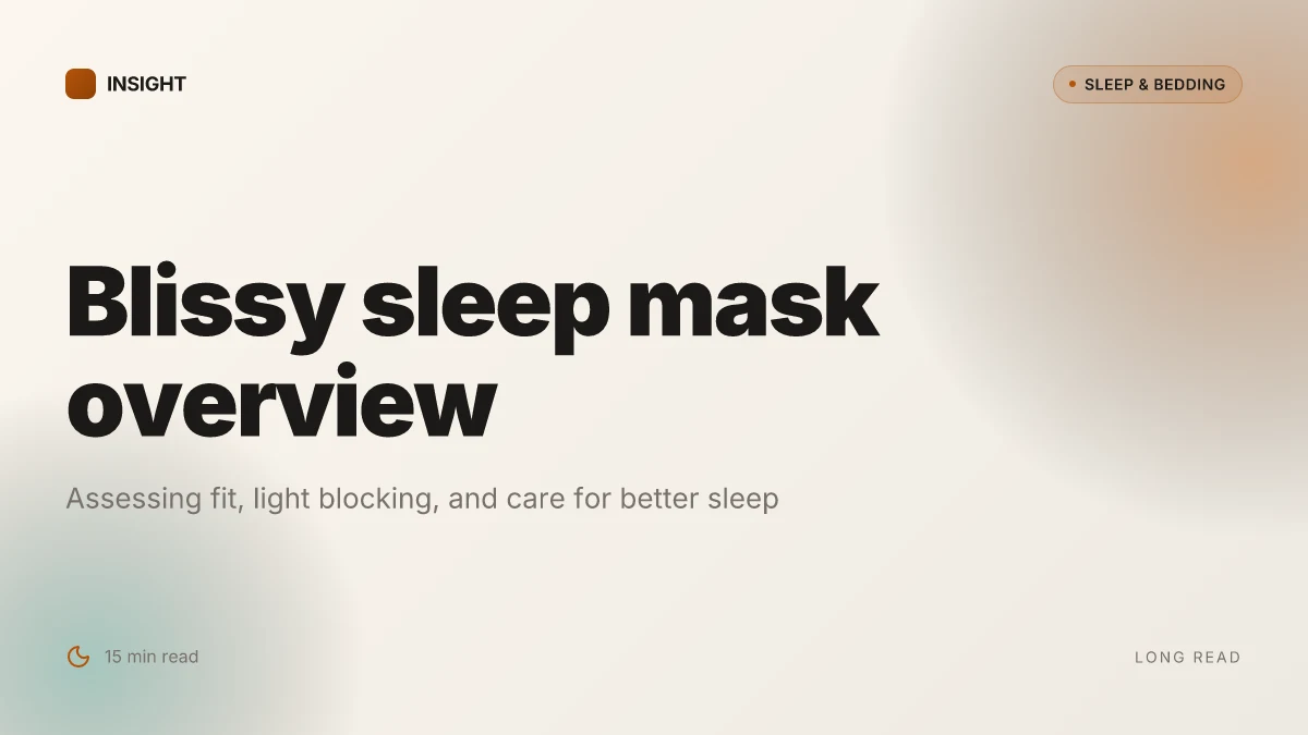 What makes Blissy sleep masks different, and do they improve sleep quality