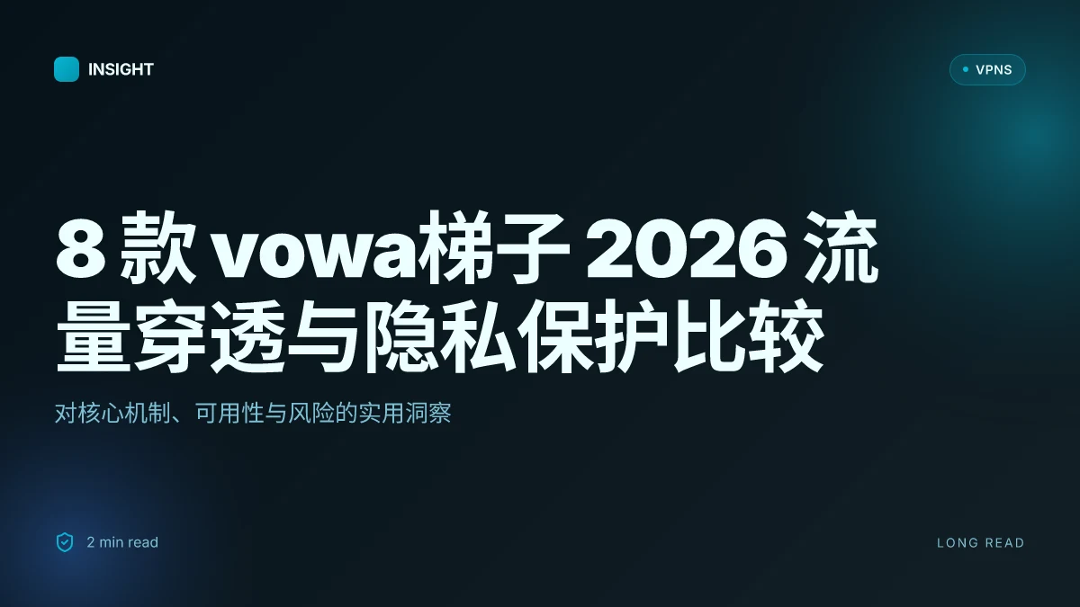 8 款 vowa梯子 2026 流量穿透与隐私保护比较